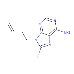 C=CCCn1c(Br)nc2c(N)ncnc21 ZINC000040845060