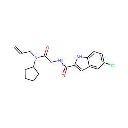 C=CCN(C(=O)CNC(=O)c1cc2cc(Cl)ccc2[nH]1)C1CCCC1 ZINC000028134221