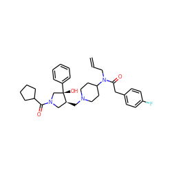 C=CCN(C(=O)Cc1ccc(F)cc1)C1CCN(C[C@H]2CN(C(=O)C3CCCC3)C[C@]2(O)c2ccccc2)CC1 ZINC000053229089