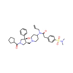 C=CCN(C(=O)Cc1ccc(S(=O)(=O)N(C)C)cc1)C1CCN(C[C@H]2CN(C(=O)C3CCCC3)C[C@]2(O)c2ccccc2)CC1 ZINC000053312719