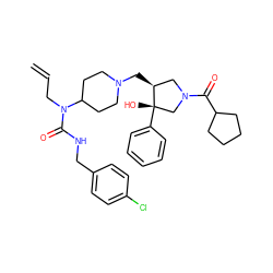 C=CCN(C(=O)NCc1ccc(Cl)cc1)C1CCN(C[C@H]2CN(C(=O)C3CCCC3)C[C@]2(O)c2ccccc2)CC1 ZINC000053298859