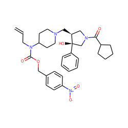 C=CCN(C(=O)OCc1ccc([N+](=O)[O-])cc1)C1CCN(C[C@H]2CN(C(=O)C3CCCC3)C[C@]2(O)c2ccccc2)CC1 ZINC000053295296