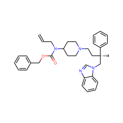 C=CCN(C(=O)OCc1ccccc1)C1CCN(CC[C@](C)(Cn2cnc3ccccc32)c2ccccc2)CC1 ZINC000026832759