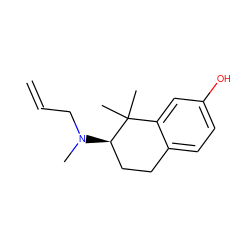 C=CCN(C)[C@@H]1CCc2ccc(O)cc2C1(C)C ZINC000013583916