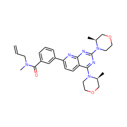 C=CCN(C)C(=O)c1cccc(-c2ccc3c(N4CCOC[C@@H]4C)nc(N4CCOC[C@@H]4C)nc3n2)c1 ZINC000139591816