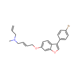 C=CCN(C)C/C=C/COc1ccc2c(-c3ccc(Br)cc3)coc2c1 ZINC000002047553