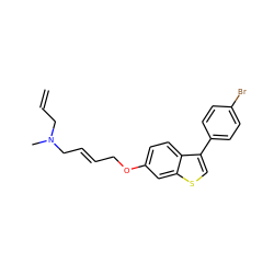 C=CCN(C)C/C=C/COc1ccc2c(-c3ccc(Br)cc3)csc2c1 ZINC000013519676