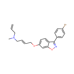 C=CCN(C)C/C=C/COc1ccc2c(-c3ccc(Br)cc3)noc2c1 ZINC000013519660