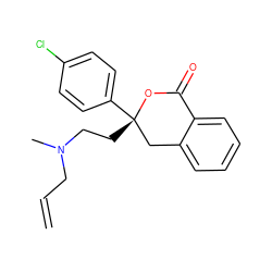 C=CCN(C)CC[C@]1(c2ccc(Cl)cc2)Cc2ccccc2C(=O)O1 ZINC000053246849