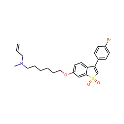 C=CCN(C)CCCCCCOc1ccc2c(c1)S(=O)(=O)C=C2c1ccc(Br)cc1 ZINC000028711478