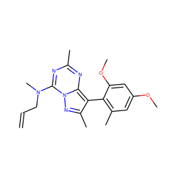 C=CCN(C)c1nc(C)nc2c(-c3c(C)cc(OC)cc3OC)c(C)nn12 ZINC000040901158