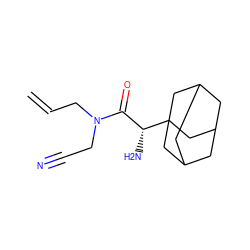 C=CCN(CC#N)C(=O)[C@@H](N)C12CC3CC(CC(C3)C1)C2 ZINC000014948870