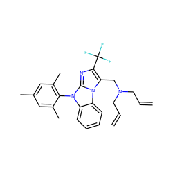 C=CCN(CC=C)Cc1c(C(F)(F)F)nc2n(-c3c(C)cc(C)cc3C)c3ccccc3n12 ZINC000028460379