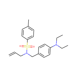 C=CCN(Cc1ccc(N(CC)CC)cc1)S(=O)(=O)c1ccc(C)cc1 ZINC000095588165