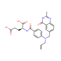 C=CCN(Cc1ccc2nc(C)[nH]c(=O)c2c1)c1ccc(C(=O)N[C@@H](CCC(=O)O)C(=O)O)cc1 ZINC000026835734