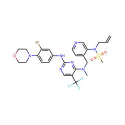 C=CCN(c1cnccc1CN(C)c1nc(Nc2ccc(N3CCOCC3)c(Br)c2)ncc1C(F)(F)F)S(C)(=O)=O ZINC001772604639