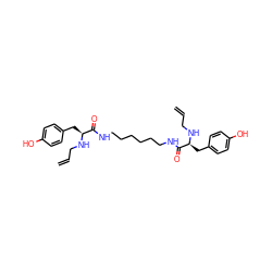 C=CCN[C@@H](Cc1ccc(O)cc1)C(=O)NCCCCCCNC(=O)[C@H](Cc1ccc(O)cc1)NCC=C ZINC000028816964