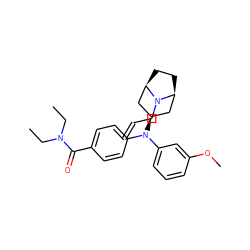 C=CCN1[C@H]2CC[C@@H]1C[C@H](N(c1ccc(C(=O)N(CC)CC)cc1)c1cccc(OC)c1)C2 ZINC000103235787