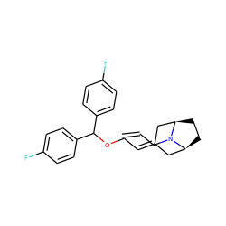 C=CCN1[C@H]2CC[C@@H]1CC(=CCOC(c1ccc(F)cc1)c1ccc(F)cc1)C2 ZINC000073197850