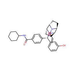 C=CCN1[C@H]2CC[C@H]1[C@H]1CC[C@H]2N1[C@@H](c1ccc(C(=O)NC2CCCCC2)cc1)c1cccc(O)c1 ZINC000117710354