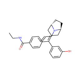 C=CCN1[C@H]2CC[C@H]1CC(=C(c1ccc(C(=O)NCC)cc1)c1cccc(O)c1)C2 ZINC000100999433