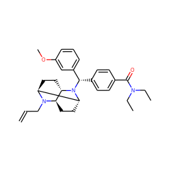 C=CCN1[C@H]2CC[C@H]3[C@H]1CC[C@H]2N3[C@@H](c1ccc(C(=O)N(CC)CC)cc1)c1cccc(OC)c1 ZINC000103150991