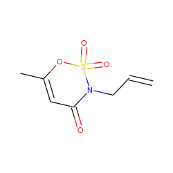 C=CCN1C(=O)C=C(C)OS1(=O)=O ZINC000299832760