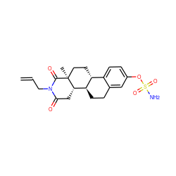 C=CCN1C(=O)C[C@H]2[C@@H]3CCc4cc(OS(N)(=O)=O)ccc4[C@H]3CC[C@]2(C)C1=O ZINC000013478337