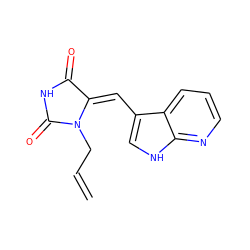 C=CCN1C(=O)NC(=O)/C1=C/c1c[nH]c2ncccc12 ZINC000042964925