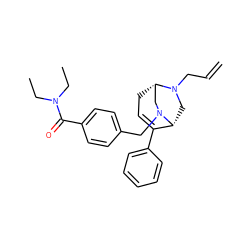 C=CCN1C[C@@H]2C(c3ccccc3)=CC[C@H]1CN2Cc1ccc(C(=O)N(CC)CC)cc1 ZINC000029123637