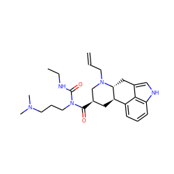 C=CCN1C[C@H](C(=O)N(CCCN(C)C)C(=O)NCC)C[C@@H]2c3cccc4[nH]cc(c34)C[C@H]21 ZINC000003800008