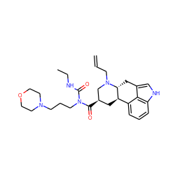 C=CCN1C[C@H](C(=O)N(CCCN2CCOCC2)C(=O)NCC)C[C@@H]2c3cccc4[nH]cc(c34)C[C@H]21 ZINC000095580701