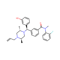 C=CCN1C[C@H](C)N([C@@H](c2cccc(O)c2)c2cccc(C(=O)N(C)c3ccccc3F)c2)C[C@H]1C ZINC000022444810