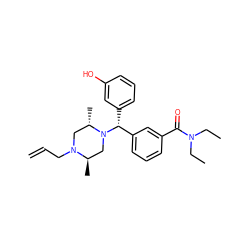 C=CCN1C[C@H](C)N([C@H](c2cccc(O)c2)c2cccc(C(=O)N(CC)CC)c2)C[C@H]1C ZINC000027716735