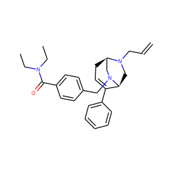 C=CCN1C[C@H]2C(c3ccccc3)=CC[C@@H]1CN2Cc1ccc(C(=O)N(CC)CC)cc1 ZINC000029123631