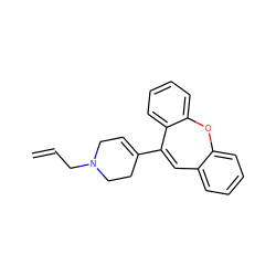 C=CCN1CC=C(C2=Cc3ccccc3Oc3ccccc32)CC1 ZINC000013740502