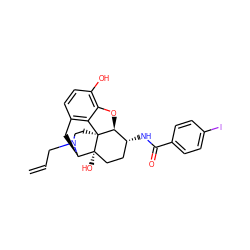 C=CCN1CC[C@]23c4c5ccc(O)c4O[C@H]2[C@H](NC(=O)c2ccc(I)cc2)CC[C@@]3(O)[C@H]1C5 ZINC000095555431