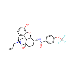 C=CCN1CC[C@]23c4c5ccc(O)c4O[C@H]2[C@H](NC(=O)c2ccc(OC(F)(F)F)cc2)CC[C@@]3(O)[C@H]1C5 ZINC000095553612