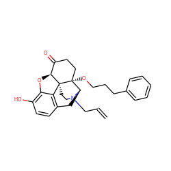 C=CCN1CC[C@]23c4c5ccc(O)c4O[C@H]2C(=O)CC[C@@]3(OCCCc2ccccc2)[C@H]1C5 ZINC000058502292