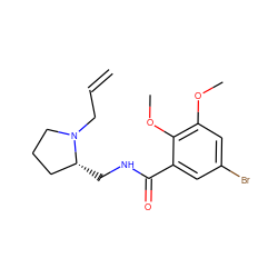 C=CCN1CCC[C@H]1CNC(=O)c1cc(Br)cc(OC)c1OC ZINC000028876506