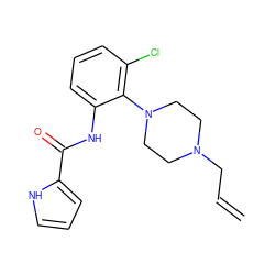 C=CCN1CCN(c2c(Cl)cccc2NC(=O)c2ccc[nH]2)CC1 ZINC000062241917