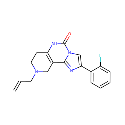 C=CCN1CCc2[nH]c(=O)n3cc(-c4ccccc4F)nc3c2C1 ZINC000013492029