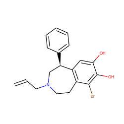 C=CCN1CCc2c(cc(O)c(O)c2Br)[C@H](c2ccccc2)C1 ZINC000002530682