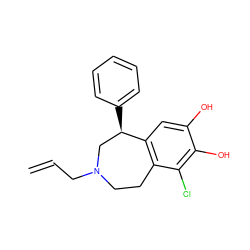 C=CCN1CCc2c(cc(O)c(O)c2Cl)[C@H](c2ccccc2)C1 ZINC000002539816