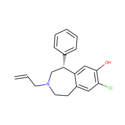 C=CCN1CCc2cc(Cl)c(O)cc2[C@@H](c2ccccc2)C1 ZINC000013447444