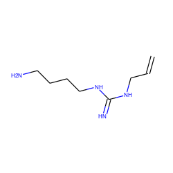 C=CCNC(=N)NCCCCN ZINC000038917051