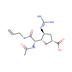 C=CCNC(=O)[C@@H](NC(C)=O)[C@H]1C[C@@H](C(=O)O)C[C@@H]1N=C(N)N ZINC000013560190