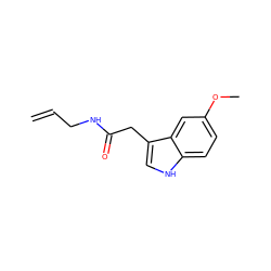 C=CCNC(=O)Cc1c[nH]c2ccc(OC)cc12 ZINC000218688903