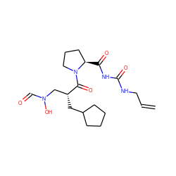 C=CCNC(=O)NC(=O)[C@@H]1CCCN1C(=O)[C@H](CC1CCCC1)CN(O)C=O ZINC000084654170