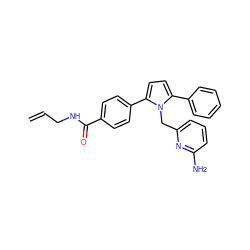 C=CCNC(=O)c1ccc(-c2ccc(-c3ccccc3)n2Cc2cccc(N)n2)cc1 ZINC000035901446